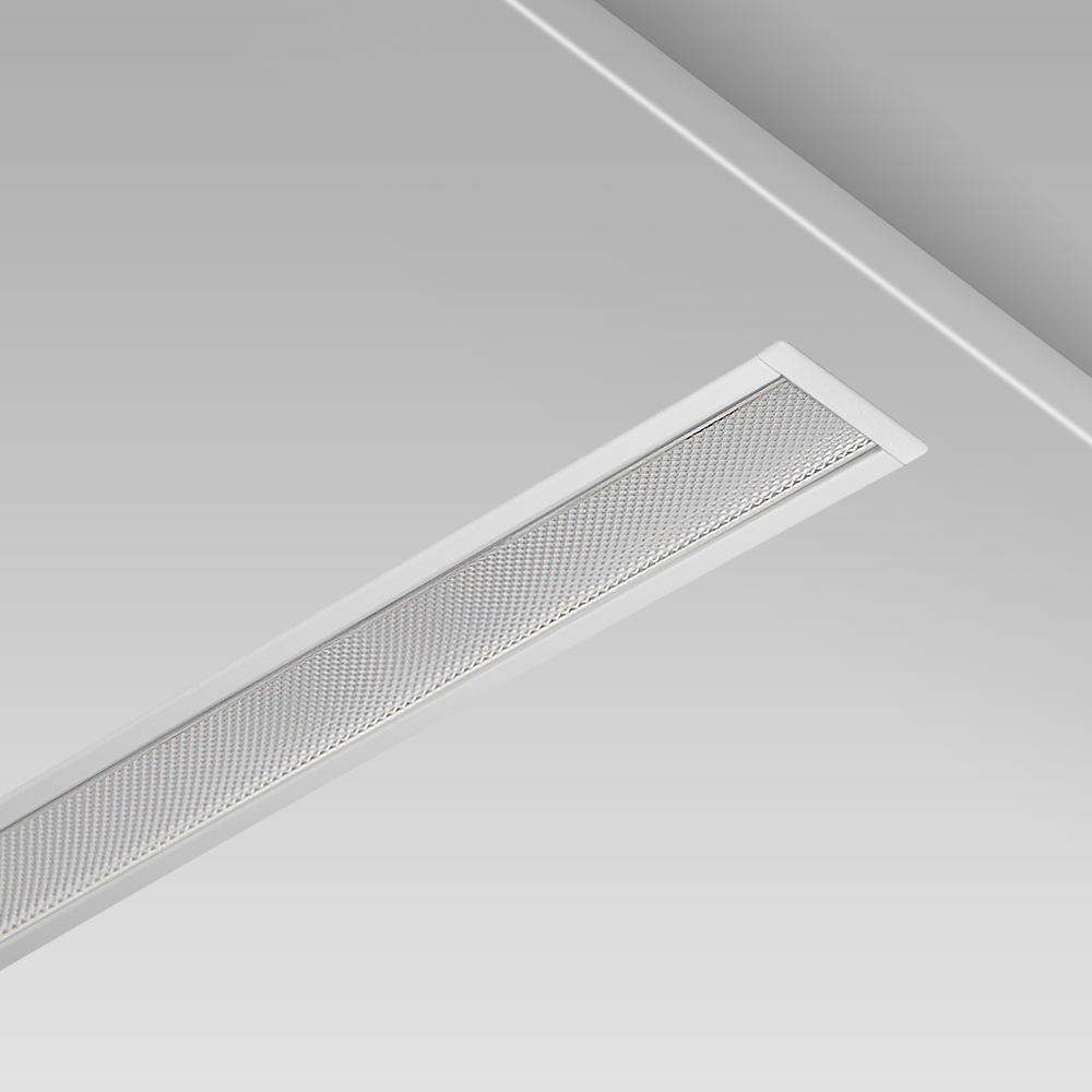 Sistemi di illuminazione modulare  Sistema di illuminazione modulare da incasso a soffitto dall'elegante design lineare